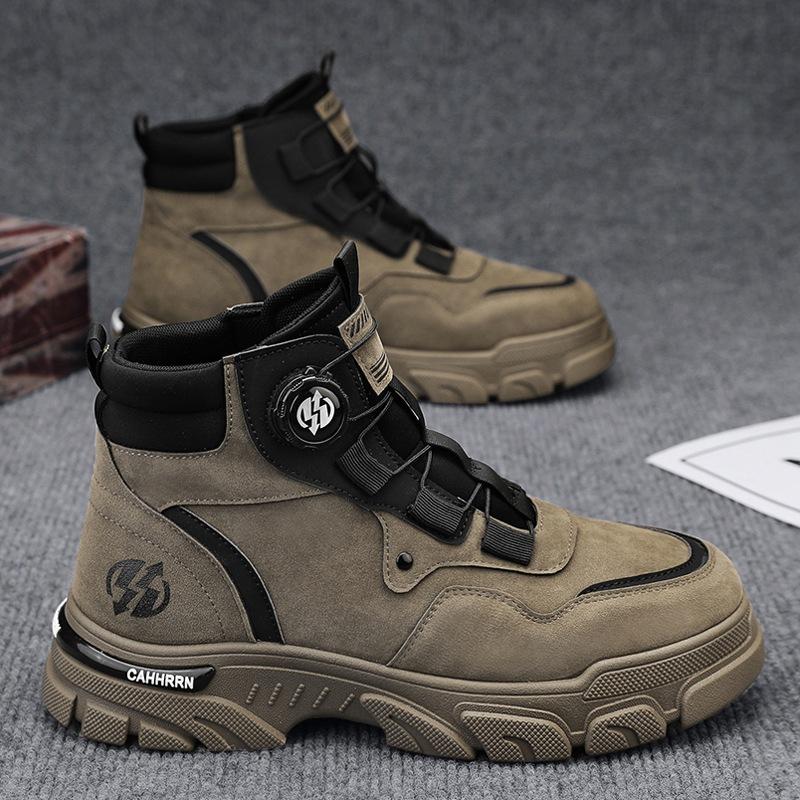 Autumn and Winter High-top Martin Boots Men's Outdoor Casual Tooling Locomotive Shoes Men's New Trendy Shoes