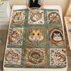 Fabric splicing animal sloth Print Flannel Blanket High quality Comfortable for All Seasons Home Decor Warmth and Comfort Perfect for Christmas Gifts