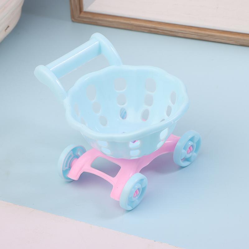 1/12 кукольный домик имитация мини супермаркет тележка для покупок детская тележка корзина для покупок модель кукольный домик украшения аксессуары