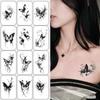 Butterfly Herbal Juice Tattoo Sticker: Realistic, Non-Reflective, Long-Lasting for Trendy Girls
