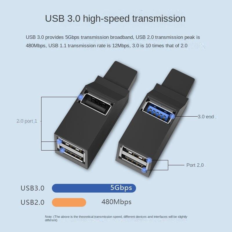 Расширитель USB3.0, многопортовый разветвитель, мышь USB2.0, U-дисковый адаптер, одно перетаскивание, три расширения, док-концентратор usp