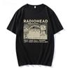 Футболка Radiohead Мужская Смешные Ретро Принты Свободные Дышащие Топы 100% Хлопок Унисекс Футболки Инди Рок Группа Музыкальные Футболки Мужские Топы
