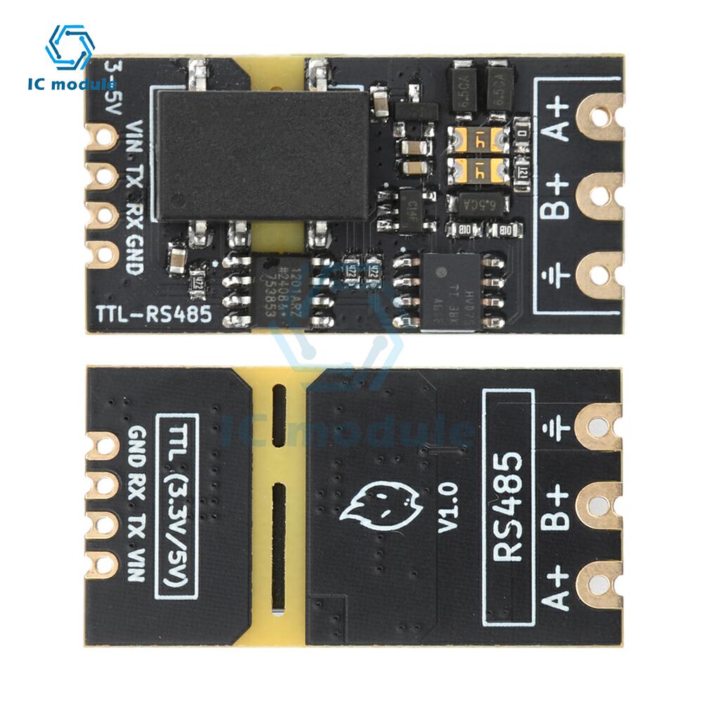 DC 3.3V/5V Lsolated TTL to RS485 Level Module Serial Port Auto Commutation High-speed Communication Rate Up to 2Mbps