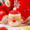 Creative High-Value Christmas Ceramic Cup With Lid Household Cute Couple Gift Water Cup Souvenir
