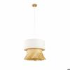 Pendant Light - DKD Home Decor - Polyester Bamboo - 40 X 40 X 39 Cm - E27 - 50 Watts