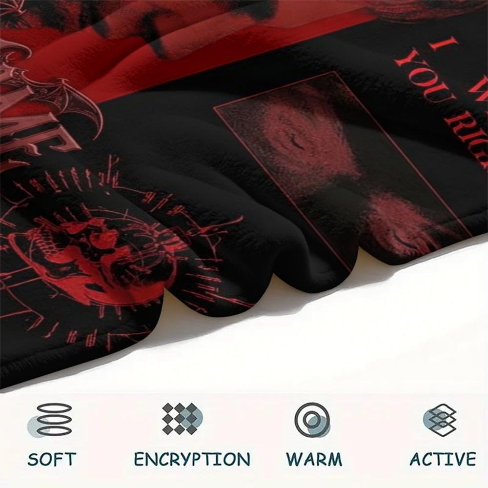 1PC Astarion Ancunin Gothic Romance Custom Name Patterned Flannel Blanket Suitable For All Seasons For Home Decor Warmth And Comfort Gifts Holiday Pre