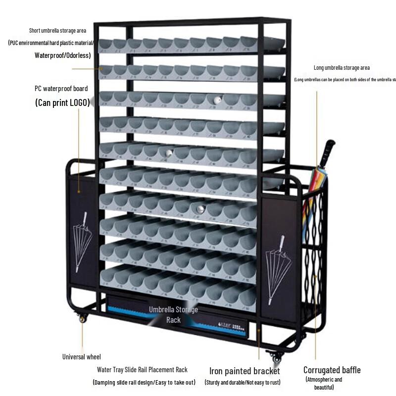 Langxi Multi-functional Aluminum Umbrella Stand