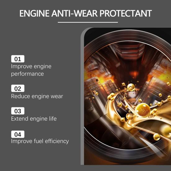 Engine Protectant Anti-Wear Additive Enhanced Performance Power Friction Protection Long-lasting Engine Oil Treatment