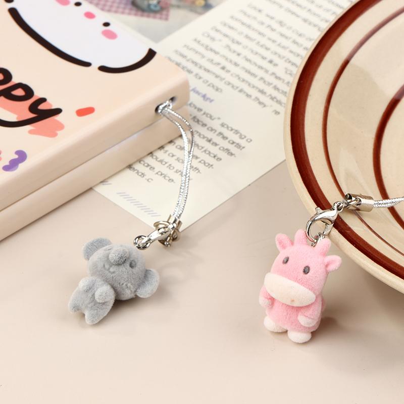Милый стеганый теленок коала мобильный телефон шнурок мультяшное животное кулон телефон цепочка школьная сумка кулон брелок