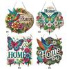 2D Flat DIY Diamond Painting Hanging Hook Home Decor Craft Kit Diamond Art Painting Hook Kit No Hole Punching Wall Decoration