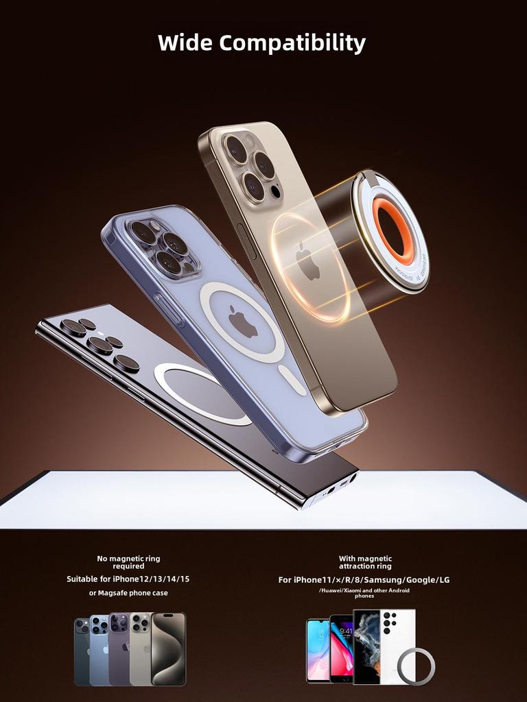 Магнитный держатель для телефона из цинкового сплава Jiletang с универсальной защитой из силикона