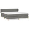 Maison Exclusive - Sommier à lattes de lit avec matelas Gris foncé 160x200cm Tissu