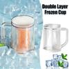 Double Layer Liquid Refrigerator Frozen Cup Summer Drink Glass Beer Mug Transparent Beer Mugs