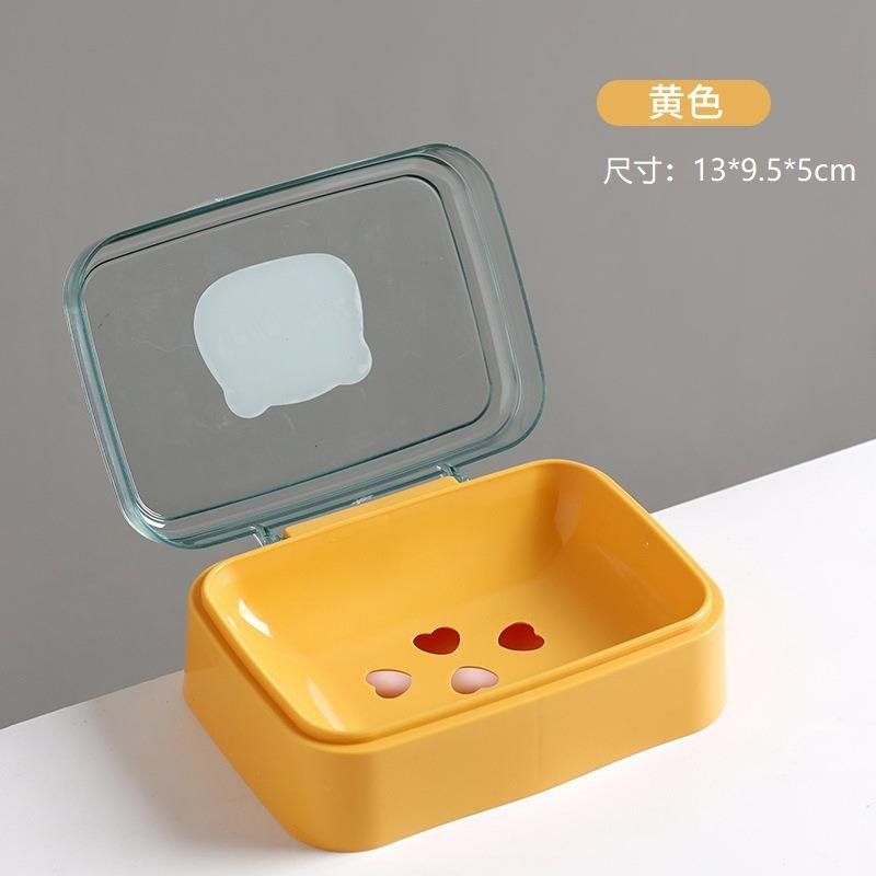Bathroom Soap Dish With Lid Home Plastic Box Keeps Dry Soap Dish Travel Portable Tray Dish Storage Soap Container