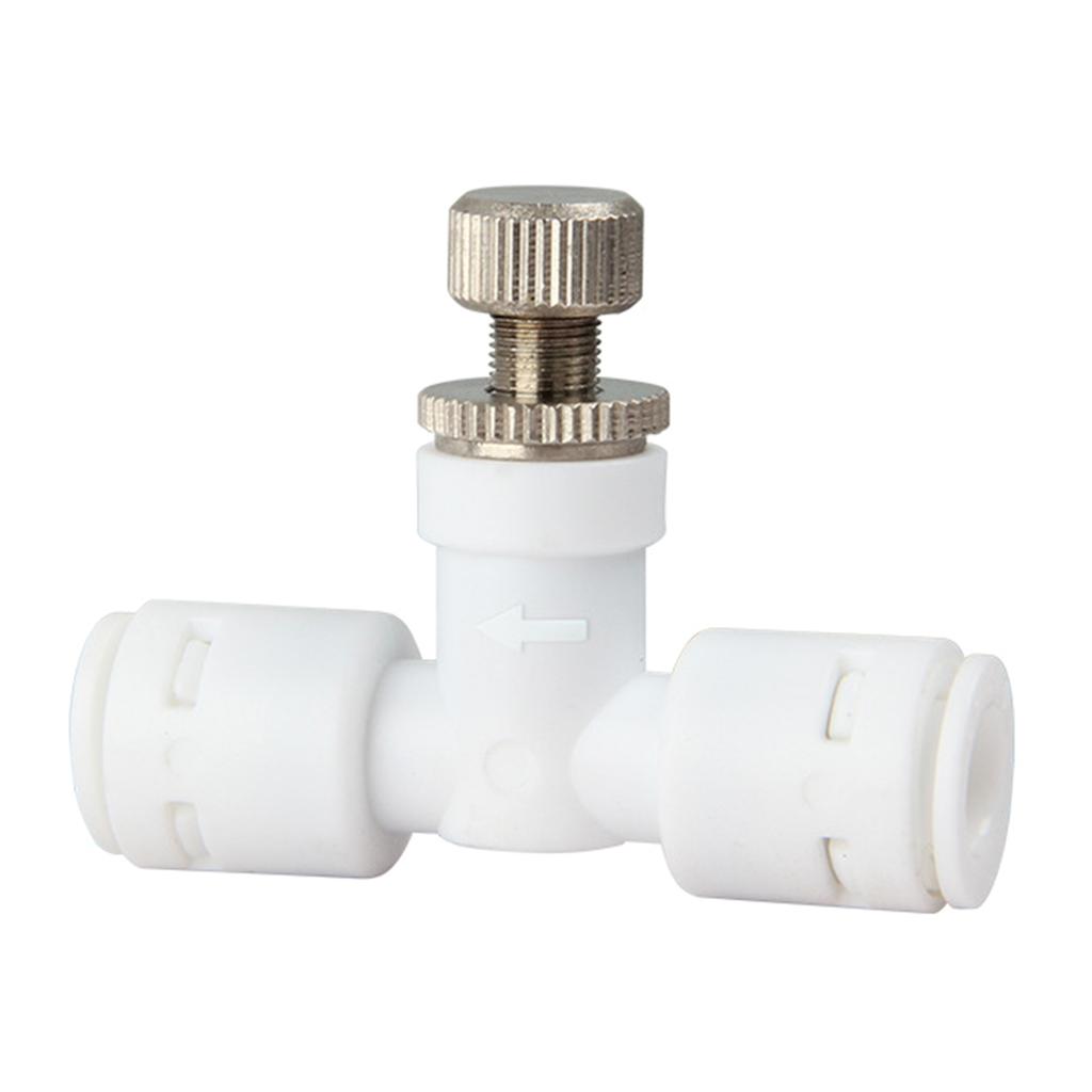 Water Flow Adjust for Valve Regulator 1/4" Quick Connection Waterflow Control for Valve Connector Fitting Water Speed Co