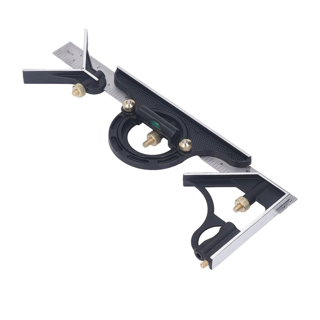 Комбинированный угольник 300 мм Длина Глубина Угломер Линейка из нержавеющей стали Многофункциональный измерительный инструмент