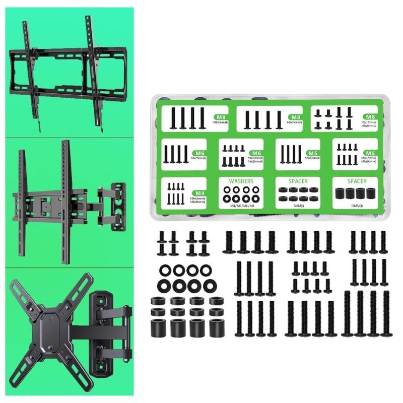 Набор винтов для установки телевизора для настенных кронштейнов, ножек телевизора, винты M6, стандарт VESA, аппаратные аксессуары