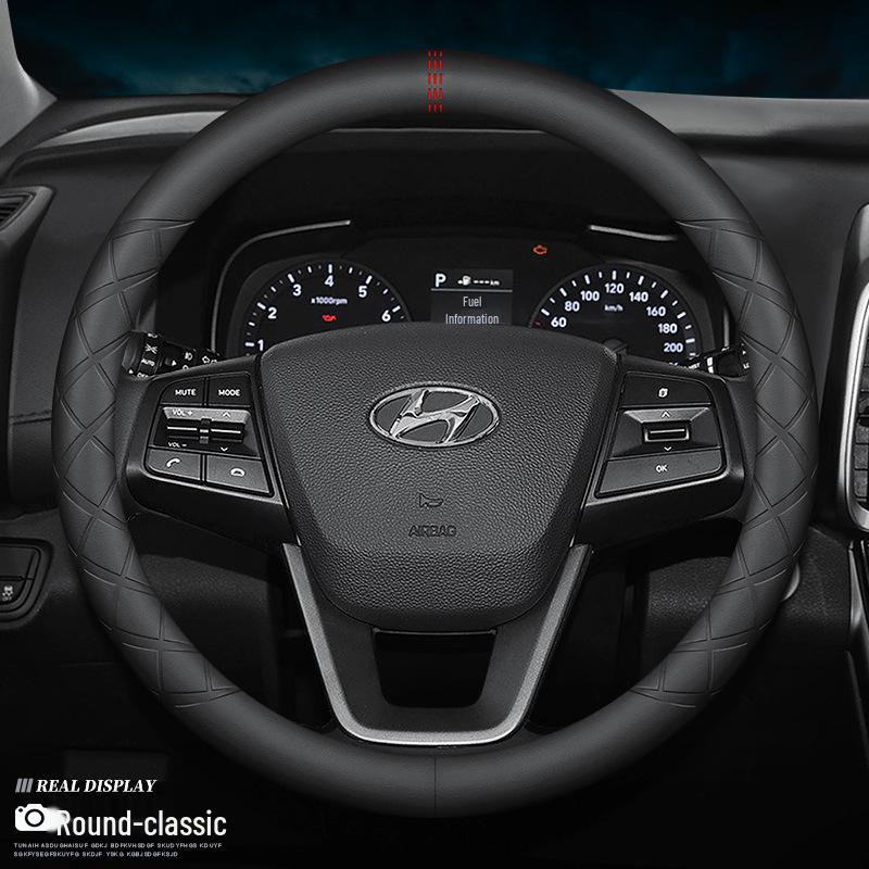 Универсальная оплетка на руль для Hyundai: Совместим с Festa, Sonata, Elantra, Reina, ix35, Mistra, Lingdong, ix25 - Всесезонное использование