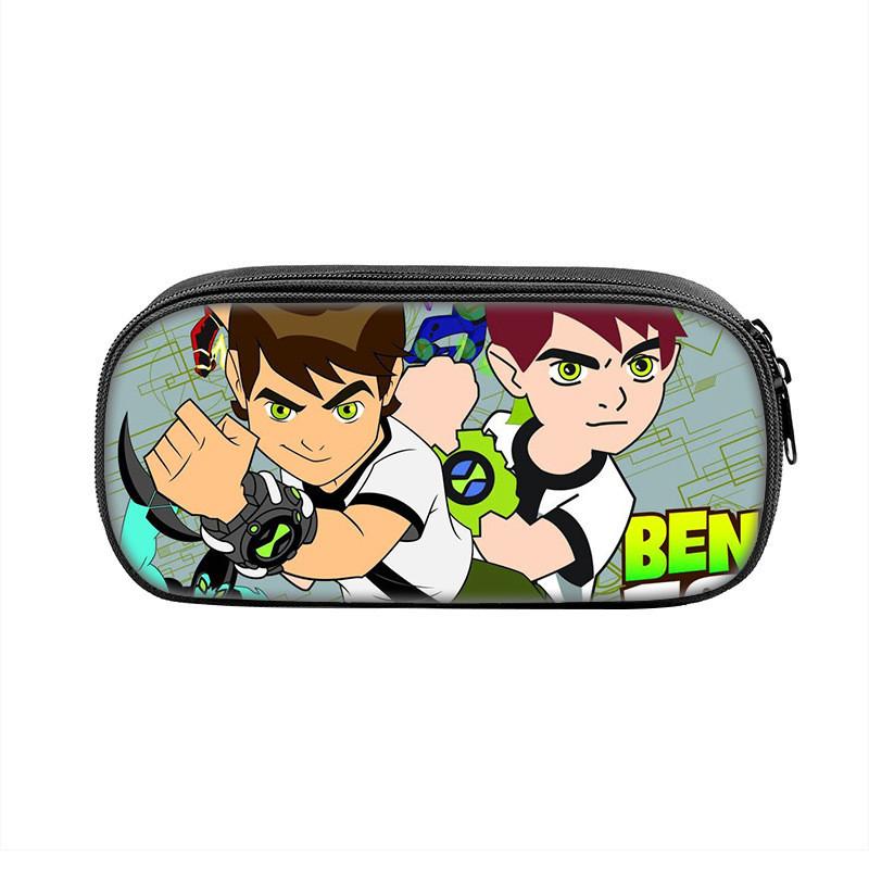 Пенал для детей Ben10 большой емкости из нейлона, органайзер для школьных принадлежностей
