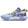 Li Ning Badfive 2 Низкие Амортизация Упругость Скольжение Устойчивость к Истиранию Низкие Баскетбольные Кроссовки Мужские Сине-Фиолетовые ABFS003-2