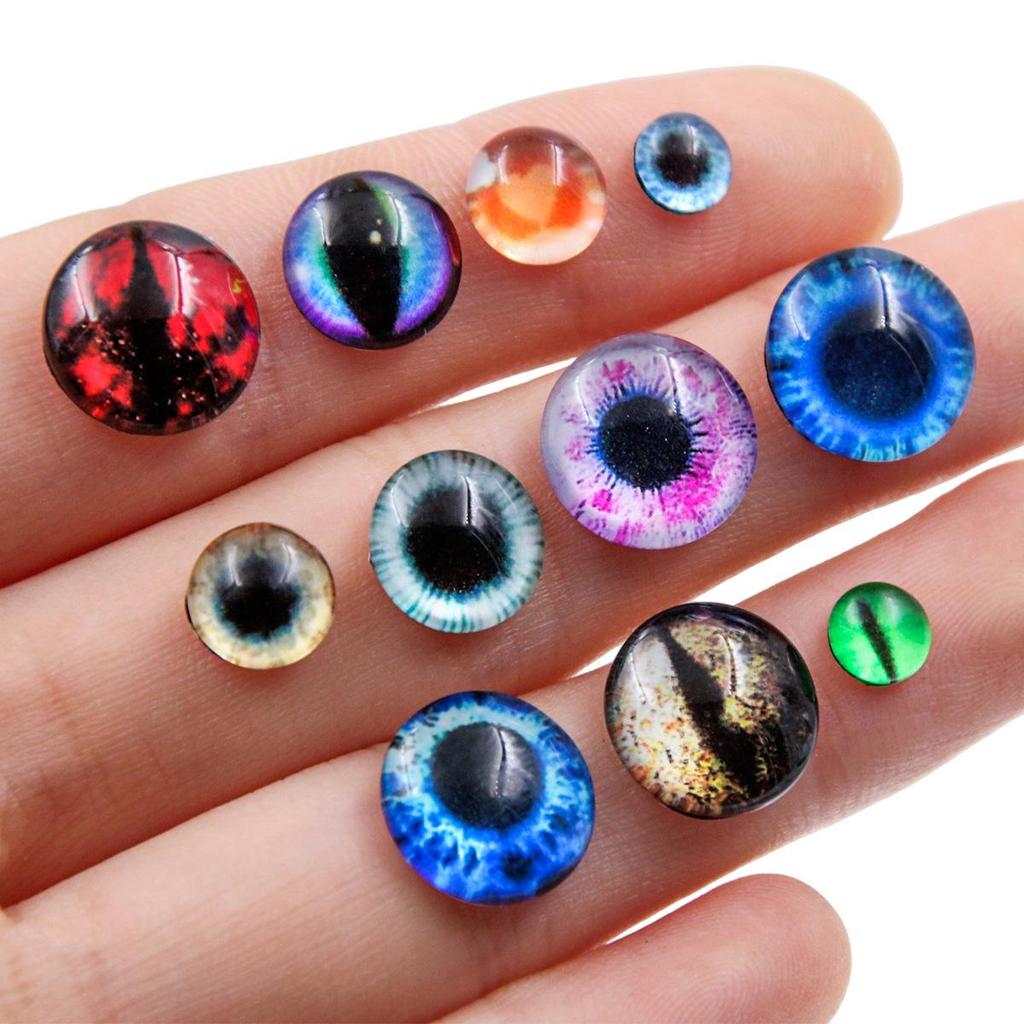 50 пар повязок на глаза из стекла Time Gem: 5 стилей кукольных глаз и украшений ручной работы.