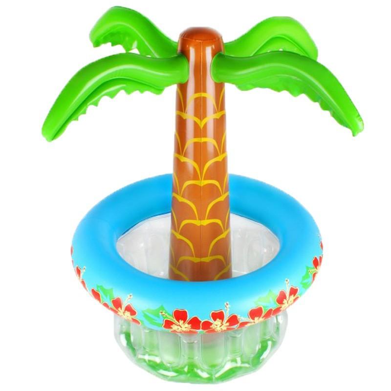 Inflatable Coconut Tree Drink Holder Summer Pool Party Cooler Ice Bucket Blow Up Beverage Tray for Beach Pool Party Accessories