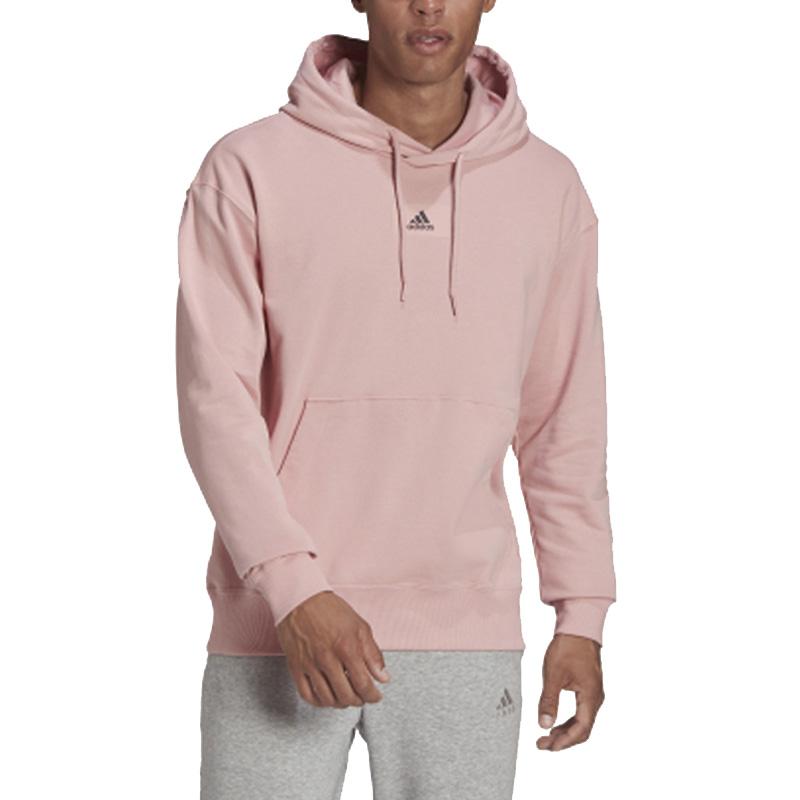 adidas Однотонная спортивная толстовка с капюшоном для мужчин, цвет фиолетовый розовый HE4348