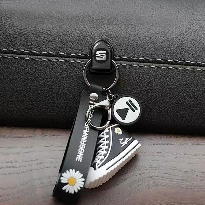 1/2/4PCS Mini Car Hooks USB Cable Headphone Key Storage Hooks Car Accessories for Seat Leon FR Altea Ibiza Toledo Cordoba Arona Ateca Alhambra MK3