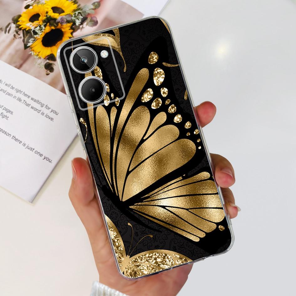Чехол для Realme 10 RMX3630 Задняя крышка Милый мультяшный панда Тонкий мягкий прозрачный силиконовый чехол для телефона Для Realme 10 Pro Plus RMX3687 Capa
