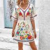 Short Sleeve Plus Size Vintage Floral New In Dresses for Women Casual Loose Mini Summer Dress