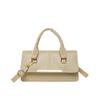 Simple foreign texture bag messenger bag women's 2025 spring new value solid color shoulder portable small square bag