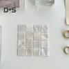 Natural Shell Square Coaster Mosaic Heat Insulation Home Decoration Placemats Photography Props Mats for Family Dining Table Coffee Shop