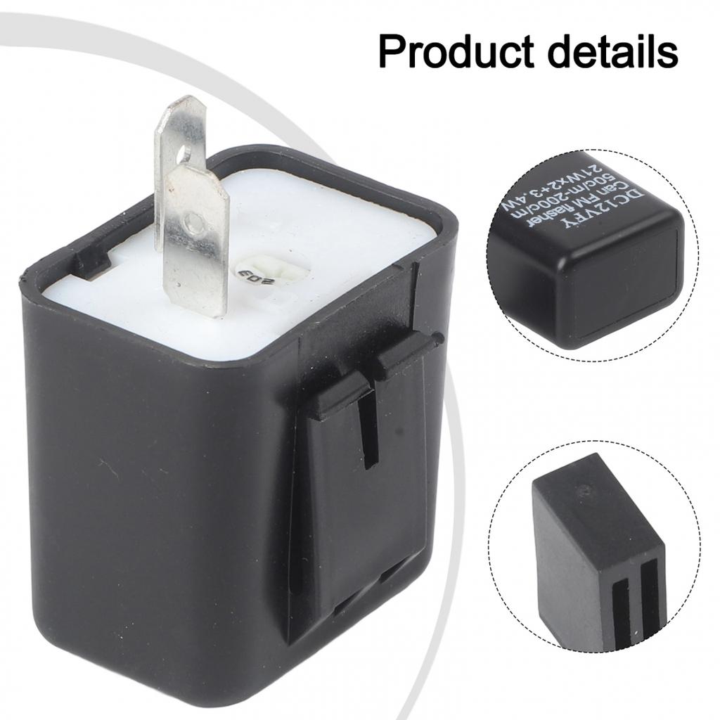 50 Times/min To 200 Times/min 2-Pin Flasher Relay 12V