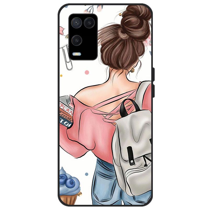 Для OPPO A54 задняя крышка телефона для OPPO A54 5G 4G чехол CPH2239 CPH2195 OPPOA54 A 54 бампер силиконовый мягкий чехол черный чехол из ТПУ