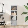 VidaXL Bookcase Sonoma Grey 31x24x102 Cm Engineered Wood, Bookshelf, Storage Rack, Book Support, 860342