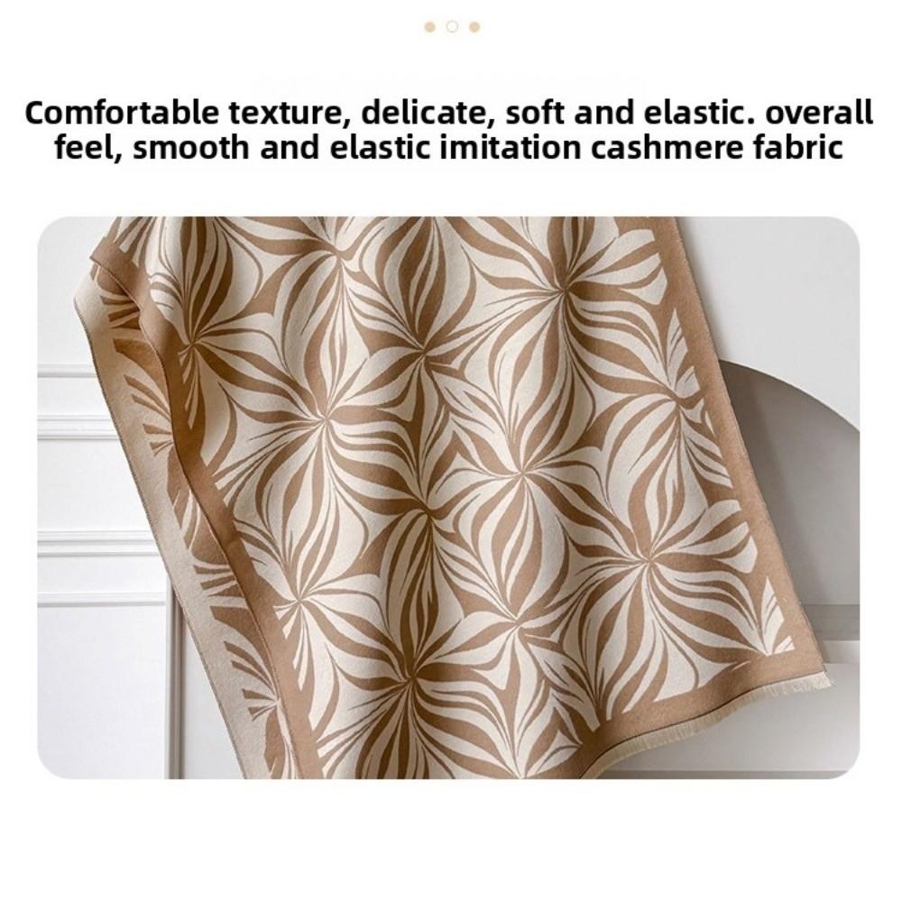 Versatile Imitation Cashmere Scarf Warm Jacquard Shawls  Winter Season Women Fashion Accessory