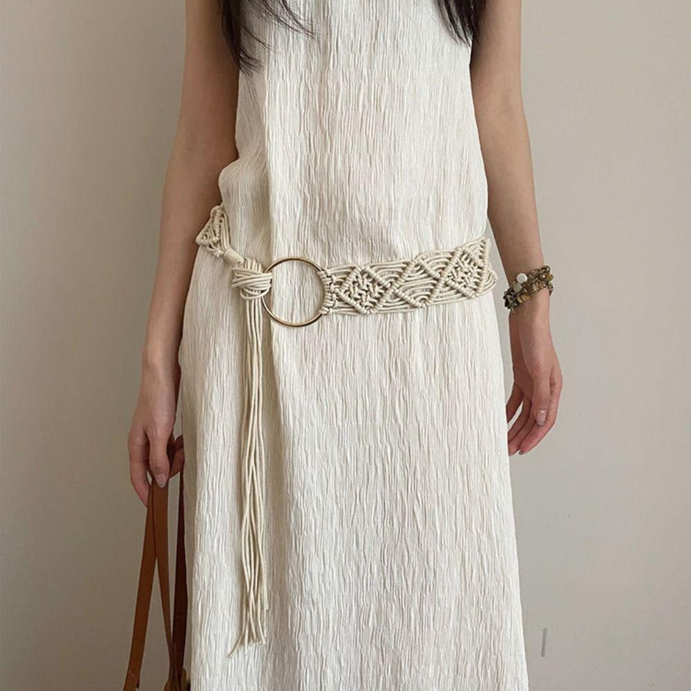 Waistband Ethnic Style Belt Hollow Tassel Waist Chain Simple Bohemian Belt Dress Decoration