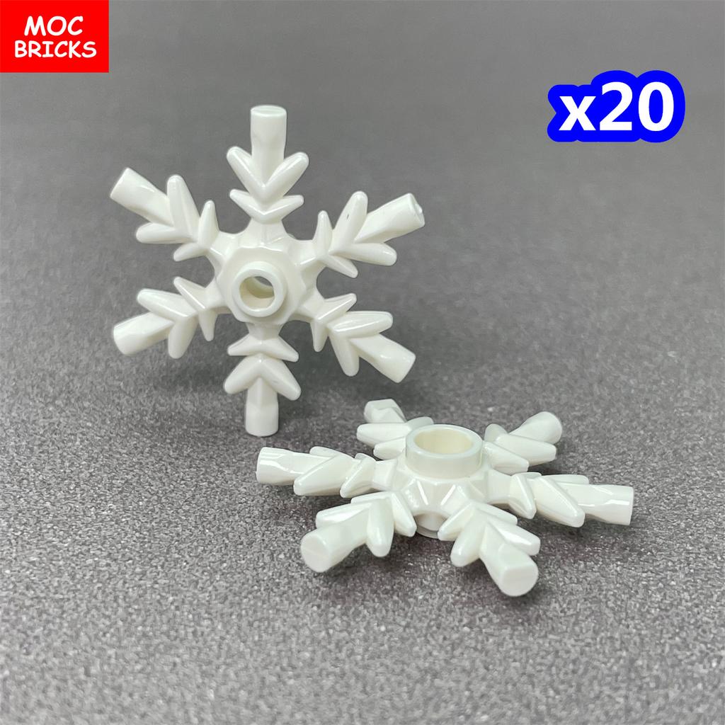 Non-Toxic Moc Bricks Window Fence Arch White Winter Snow Horse Figure City Architectural Church Accessories Children Christmas Toys