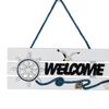 Mediterranean Welcome Doorplate Hanging Pendant Sign Home Store Door Wall Decor