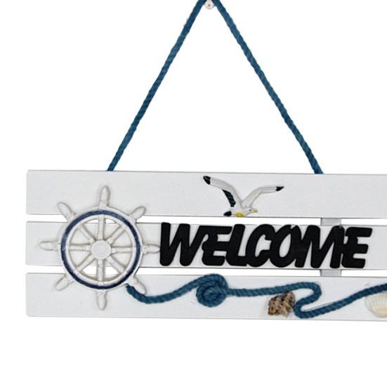 Mediterranean Welcome Doorplate Hanging Pendant Sign Home Store Door Wall Decor