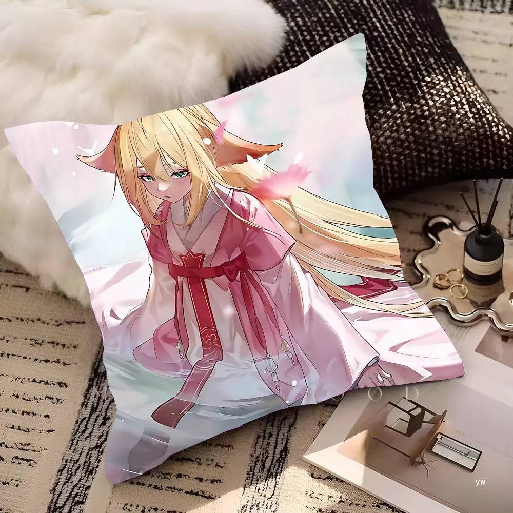 Fox Spirit Matchmaker Animation Pillow Case Fashion Square Pillowcase Bedroom Sofa Room Ins Decoration Leisure