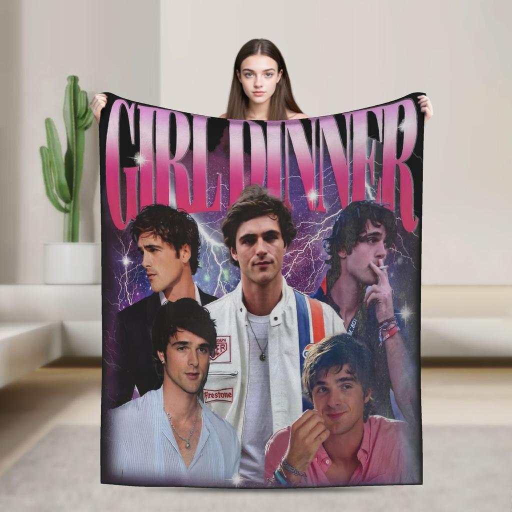 Jacob Elordi Australian Actor Poster Blankets Quality Soft Warm Throw Blanket Winter Travel Outdoor Comfortable Bedspread