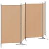 4 Panel Room Divider Beige 346 x 180 cm Fabric