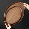 Chinese Style Bamboo Decorative Serving Tray Vintage Tea Tray Classic Bread Plate  Afternoon Tea