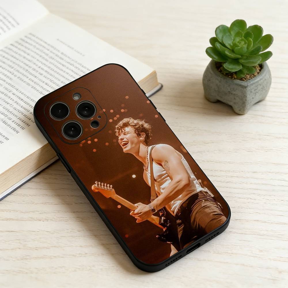 Чехол для телефона S-Shawn M-Mendes для iPhone 17, 16, 15, 14, 13, 12, 11 Plus, Pro Max, Другие Мягкий Черный Чехол