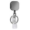 Tool Retractable Square Office Supplies Key Ring Clips Badge Reel Clip Badge Holder Clip Keychain