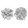 200pcs 20/13mm Dull Sliver Clamp Cord Crimp End Cap Tip Bracelet Connectors