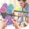 Portable Antistress Decompression Toys Fidget Toys Whack A Mole Keychain Simple Dimple Fidget Board for Children