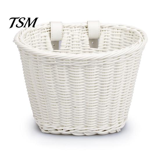 Bike Basket Hand-Woven Bicycle Large Capacity Strong Load-bearing Cycling Easy Installation Handlebar Front Replacement Storage Holder