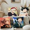 Cute H-My Hero AcademiaS Pillow Case Cushion Cover Soft Cute Throw Pillow Case For Car Sofa Pillowcase Polyester With Zipper